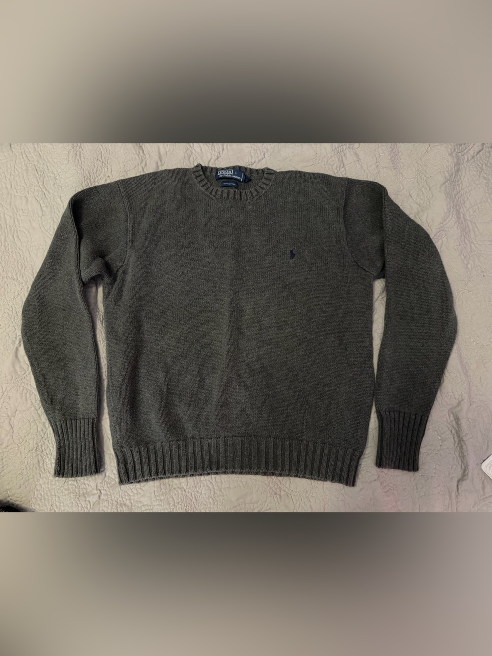 Polo by Ralph Lauren Men's Charcoal Crewneck Sweater